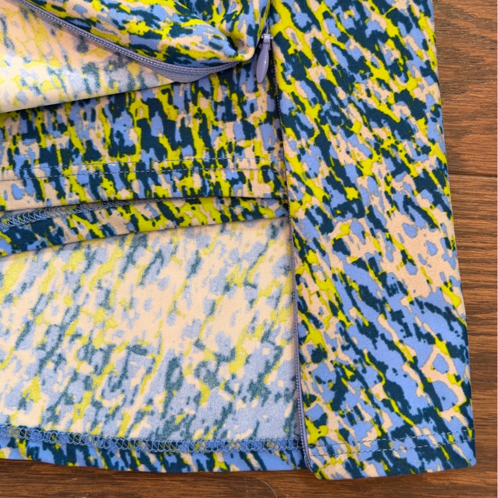 Jude Connally Morgan Skort Mid Rise Jude Cloth Blue Green Print Size XS - Picture 6 of 9